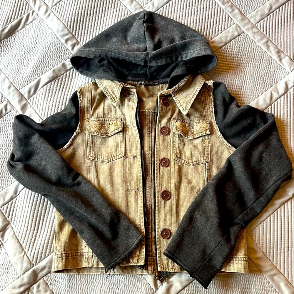 Miss Me denim detailed jacket - size small - gently worn, loved & taken care of